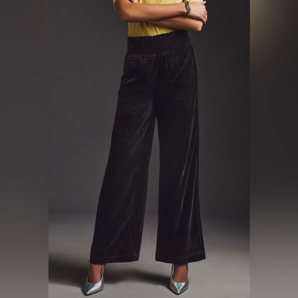 *HOST PICK* Anthropologie Maeve Wide Leg Velvet Pants 🖤 - Picture 3 of 7